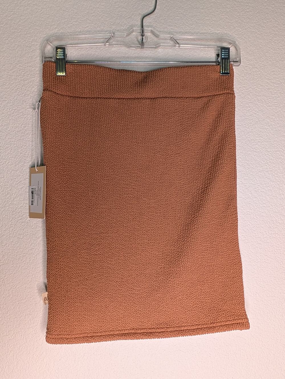 Araminta James NWT Wave Crinkle Skirt Chocolate S Australia Resort Beach Travel